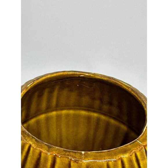 VTG Pfaltzgraff USA Cookie Stove Jar Canister Brown Barrel Design - Picture 8 of 10